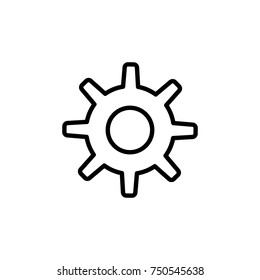 Modern setting line icon. Premium pictogram isolated on a white background. Vector illustration. Stroke high quality symbol. Gear icon in modern line style.