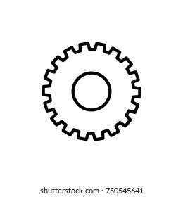 Modern setting line icon. Premium pictogram isolated on a white background. Vector illustration. Stroke high quality symbol. Gear icon in modern line style.