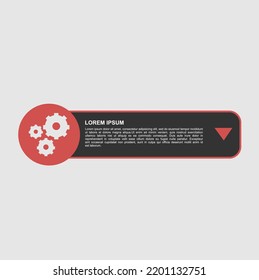 Modern setting symbol infographic element for your web desin