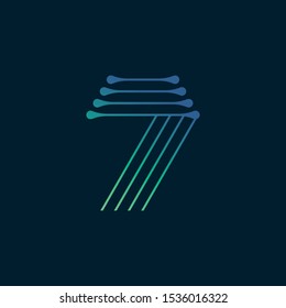 Modern seven icon logo design template