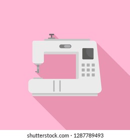 Modern sew machine icon. Flat illustration of modern sew machine vector icon for web design