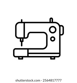 modern sewing machine icon vector, line style icon