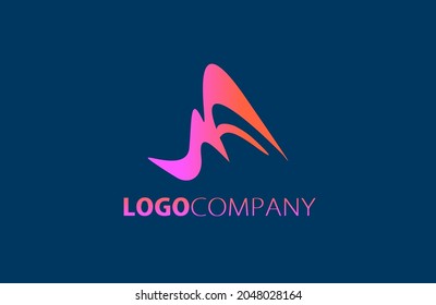Logotipo moderno SF SA con diseño gradiente, icónico.