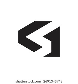 Modern SG GS monogram logo with creative negative space and minimalist professional branding concept.