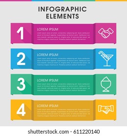 Modern shake infographic template. infographic design with shake icons includes Cocktail, milkshake. can be used for presentation, diagram, annual report, web design. 