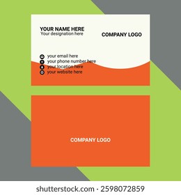 Modern shape with abstract orange. Luxury  background. Vector illustration print template. Corporate business card design template Futuristic business card design. 
