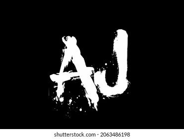 Modern shape of AJ initial letter design