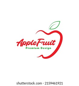 forma moderna fruta roja fruta fresca diseño de logotipo vectorial símbolo gráfico icono idea creativa
