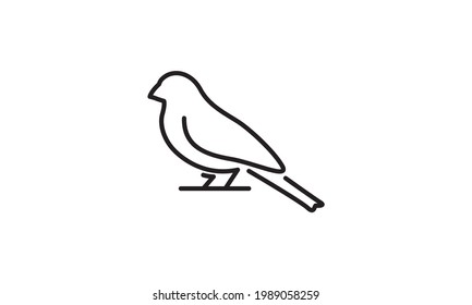  modern shape bird lines little canary logo symbol icon vector graphic design illustration