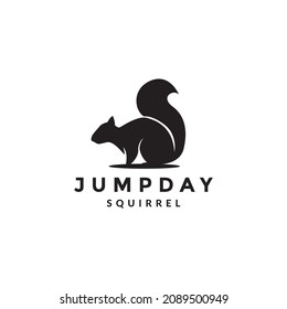 modern shape black squirrel logo symbol icon vector graphic design illustration idea creative