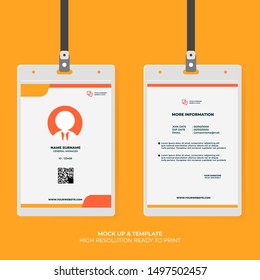 Modern Shape and Clean Id Card Design. High Resolution Template. Ready to Print. Vector Illustration.