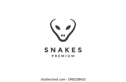 modern shape Cobra snake face logo symbol vector icon illustration graphic design