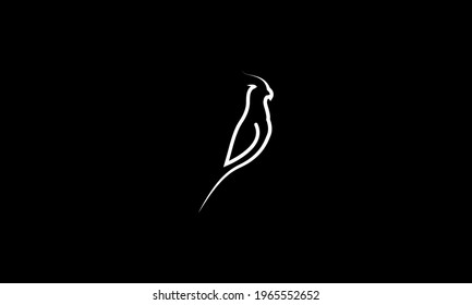 modern shape Cockatiel bird logo vector symbol icon design graphic illustration