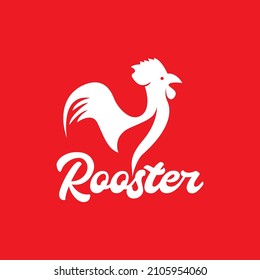 modern shape cool rooster logo design vector