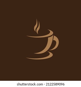 modern shape cup of chocolate drink logo design, vector graphic symbol icon illustration creative idea