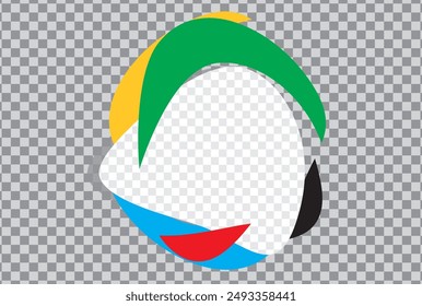 Modern shape element for logo. 
 Sign logotype. Vector illustration.