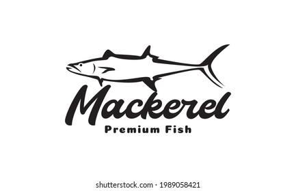 modern shape fish mackerel logo vector symbol icon design graphic illustration