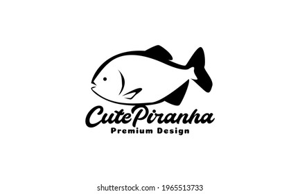 forma moderna pez pirana logo símbolo icono vector gráfico ilustración