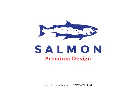 modern shape fish salmon logo design vector icon symbol illustration