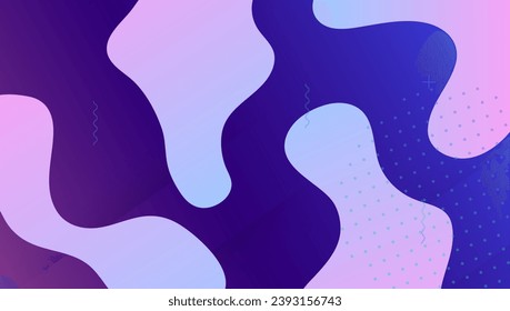 Modern Shape. Flat Landing Page. Technology Frame. 3d Creative Backdrop. Flow Liquid Poster. Gradient Shapes. Violet Minimal Banner. Bright Journal. Violet Modern Shape