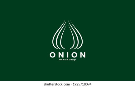 modern shape fresh vegetables onion logo design vector icon symbol illustration