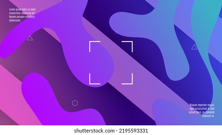 Modern Shape. Futuristic Pattern. Purple Trendy Poster. Technology Backdrop. Dynamic Flyer. Bright Frame. Wave Geometric Banner. Cool Landing Page. Lilac Modern Shape
