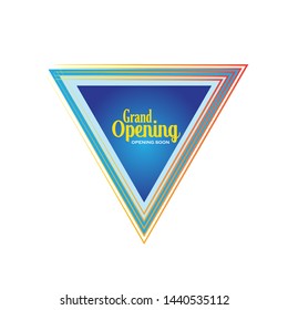 modern shape Geometric Label Grand Opening