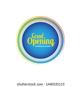 modern shape Geometric Label Grand Opening