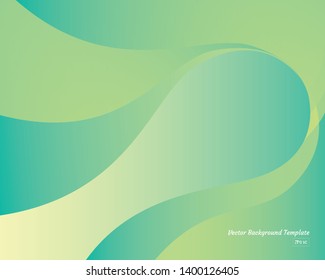 Modern shape gradient green yellow Wavy design