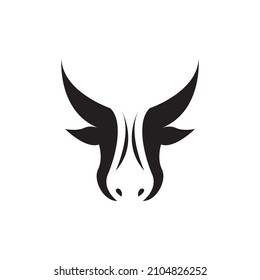 diseño de logotipo de cabeza de forma moderna de vaca bovina símbolo gráfico icono de imagen creativa idea