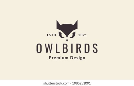 modern shape head owl bird logo symbol vector icon illustration graphic design