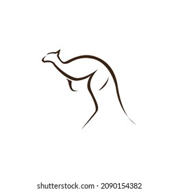 forma moderna soporte de kangaro símbolo icono de logotipo vector diseño gráfico idea creativa 