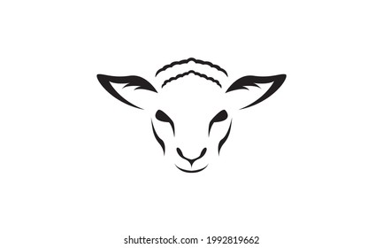 modern shape lamb logo vector icon illustration design
