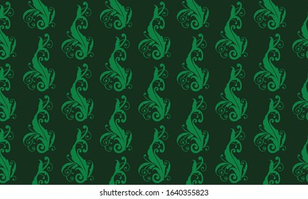 Modern shape of leaf and floral for spring, with leaf and flower pattern background.