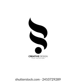 Modern shape letter B with fire sign creative fashion branding business logo