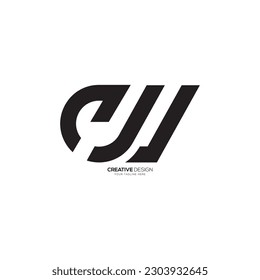 Diseño moderno de letras de forma CW o logotipo de alfabeto creativo único CJ. Logo de CW. Logo de CJ
