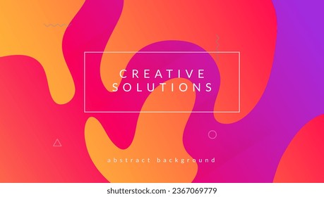 Modern Shape. Liquid Pattern. Futuristic Paper. Digital Shapes. Cool Landing Page. Flow Dynamic Layout. Tech Technology Invitation. Blue Rainbow Banner. Lilac Modern Shape