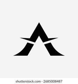 Modern A shape monogram logo with minimal creative design, perfect for branding, business, and professional identity.