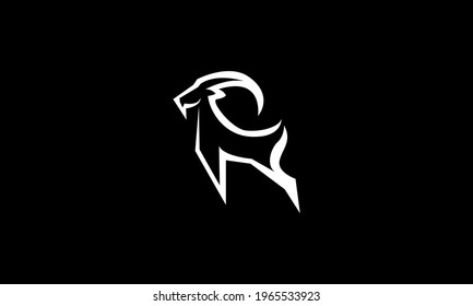 modern shape mountain goat logo vector symbol icon design graphic illustration