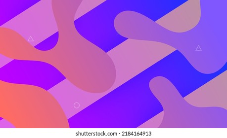 Modern Shape. Plastic Frame. Art Landing Page. Abstract Element. Flow Digital Design. Futuristic Flyer. Violet Hipster Cover. Multicolor Magazine. Violet Modern Shape
