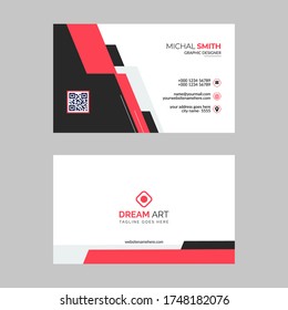 Modern shape professional business card design with print ready