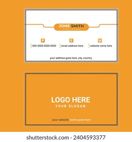 Modern shape and qualityfull color or text vector design visiting card or business card for your company. Modern Business Card , Clean professional business card design for your business.