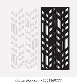 Modern shape ready to cut laser cut door and hall wall simple CNC decorative pattern