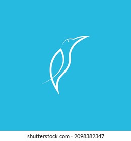 modern shape white hummingbird logo symbol icon vector graphic design illustration idea creative