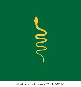 modern shape yellow snake logo symbol icon vector graphic design illustration idea creative 