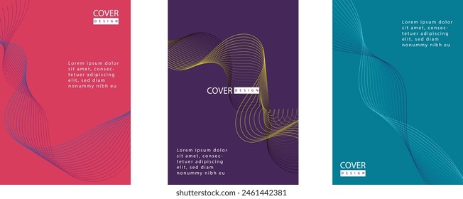 Modern shapes abstract covers set, minimal covers design. Colorful geometric background, vector illustration.