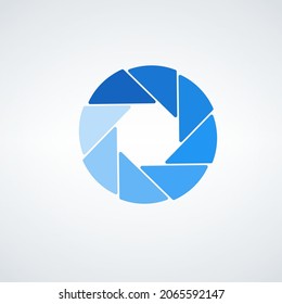 Modern Shapes In Circle Abstract Technology Logo. Kaleidoscope Circle Logo Design.