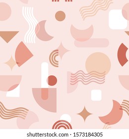 Modern shapes geometric seamless pattern design