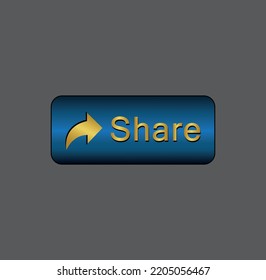Modern share button for web site and ui Vector icon, Decorative share button for website.