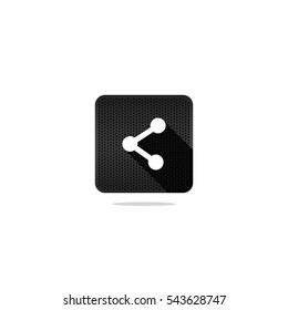 Modern Share Icon with Long Shadow